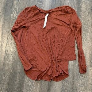 lululemon athletica Terracotta Long Sleeve Top